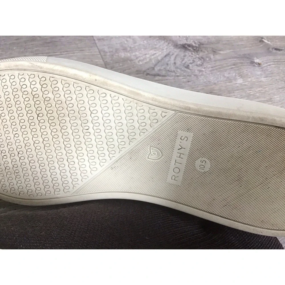 Rothy's Womens Size 10.5 Gray Ankle Slip On Sneakers Shoes